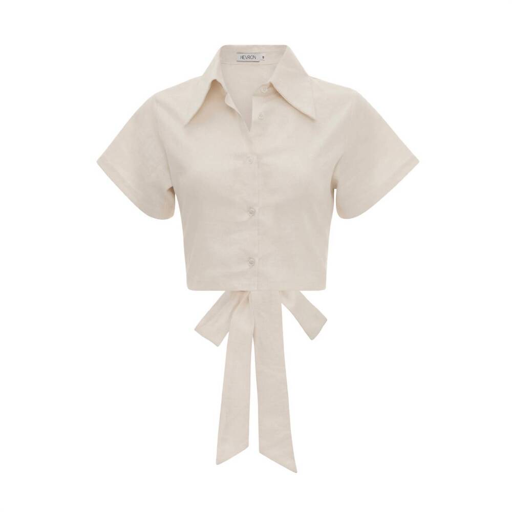 NEW HEVRON women's mila top in cream